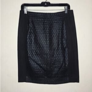 NWT Banana Republic x Roland Moret black pencil skirt front panel details - 12